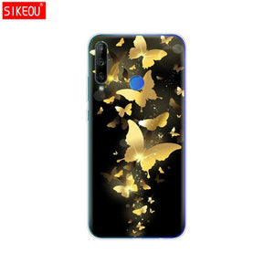 Silicon Case For HONOR 9C Case 6.39" Soft Tpu Phone Cover On Huawei Honor 9C 9 C AKA-L29 Back Bag Coque Bumper Cat Tiger Fower