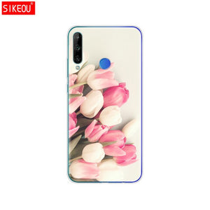 Silicon Case For HONOR 9C Case 6.39" Soft Tpu Phone Cover On Huawei Honor 9C 9 C AKA-L29 Back Bag Coque Bumper Cat Tiger Fower