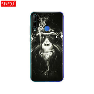 Silicon Case For HONOR 9C Case 6.39" Soft Tpu Phone Cover On Huawei Honor 9C 9 C AKA-L29 Back Bag Coque Bumper Cat Tiger Fower