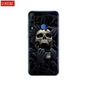 Silicon Case For HONOR 9C Case 6.39" Soft Tpu Phone Cover On Huawei Honor 9C 9 C AKA-L29 Back Bag Coque Bumper Cat Tiger Fower