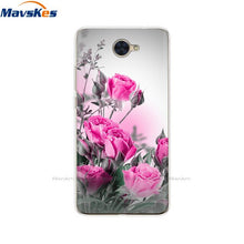 Load image into Gallery viewer, Case For Huawei Y7 2017 Case DUB-LX1 Silicone TPU Phone Cover For huawei y7 2019 Coqa y7 Print Painted Cat Flower Shells Bags
