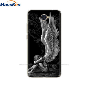 Case For Huawei Y7 2017 Case DUB-LX1 Silicone TPU Phone Cover For huawei y7 2019 Coqa y7 Print Painted Cat Flower Shells Bags