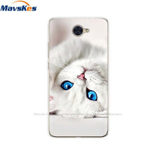 Load image into Gallery viewer, Case For Huawei Y7 2017 Case DUB-LX1 Silicone TPU Phone Cover For huawei y7 2019 Coqa y7 Print Painted Cat Flower Shells Bags
