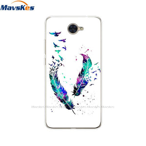 Case For Huawei Y7 2017 Case DUB-LX1 Silicone TPU Phone Cover For huawei y7 2019 Coqa y7 Print Painted Cat Flower Shells Bags