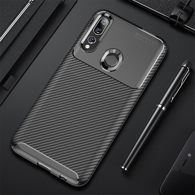 For Huawei Y9 Prime 2019 Case Carbon Fiber Cover Shockproof Phone Case for Huawei P Smart Z Cover Flex Bumper Durable Shell