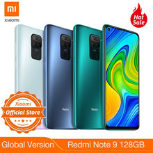 Load image into Gallery viewer, New Global Version Redmi Note 9 128GB 4GB Smartphone Helio G85 5020mAh battery 18W fast Charging 6.53&quot; DotDisplay 48MP Camera
