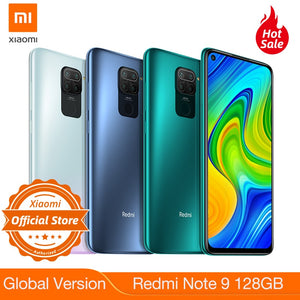 New Global Version Redmi Note 9 128GB 4GB Smartphone Helio G85 5020mAh battery 18W fast Charging 6.53" DotDisplay 48MP Camera