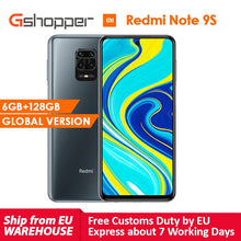 Load image into Gallery viewer, Global Version Xiaomi Redmi Note 9S 6GB 128GB Smartphone Snapdragon 720G Octa core 5020 mAh 48MP Quad Camera Note 9 S
