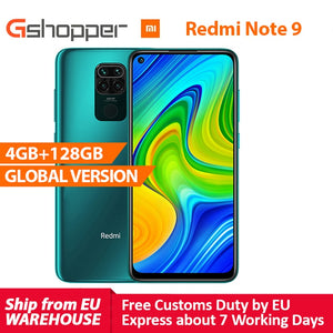 Global Version Xiaomi Redmi Note 9 4GB 128GB Smartphone MTK Helio G85 Octa Core 48MP Quad Rear Camera 6.53" DotDisplay 5020mAh