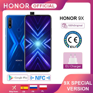 Special Version Honor 9X Smartphone 4G128G  48MP Dual Cam 6.59'' Mobile Phone Android 9 4000mAh OTA Google Play