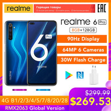 Load image into Gallery viewer, realme 6 Pro Global Version 8GB RAM 128GB ROM Snapdragon 720G 30W Flash Charge 4300mAh 64MP Camera NFC EU Charger Play Store
