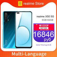 Load image into Gallery viewer, realme X50 X 50 5G 6GB 64GB 6.57&#39;&#39; Moblie Phone Snapdragon 765G Octa Core 64MP Quad Camera Cellphone VOOC 30W Fast Charger
